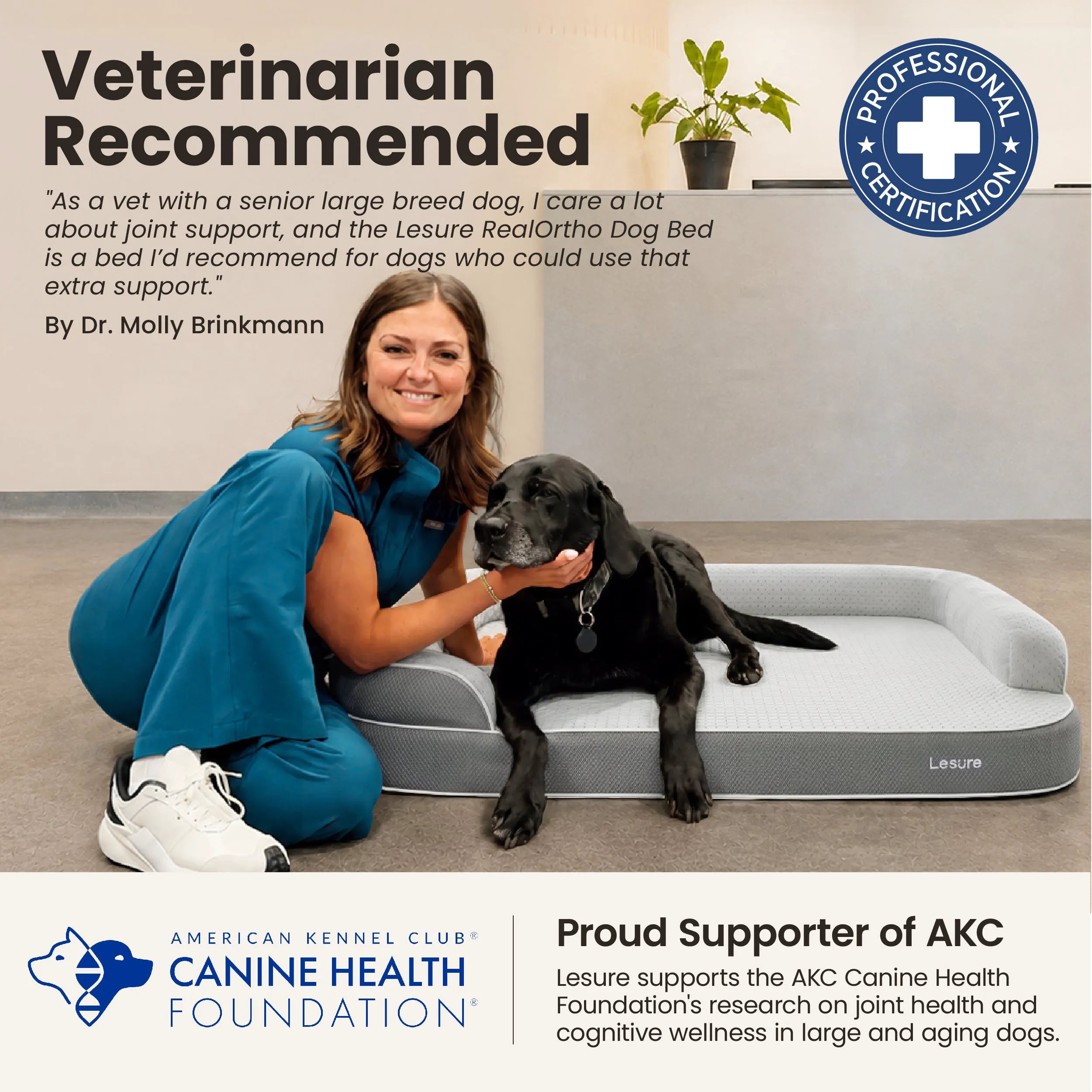 Lesure RealOrtho™ Dog Bed