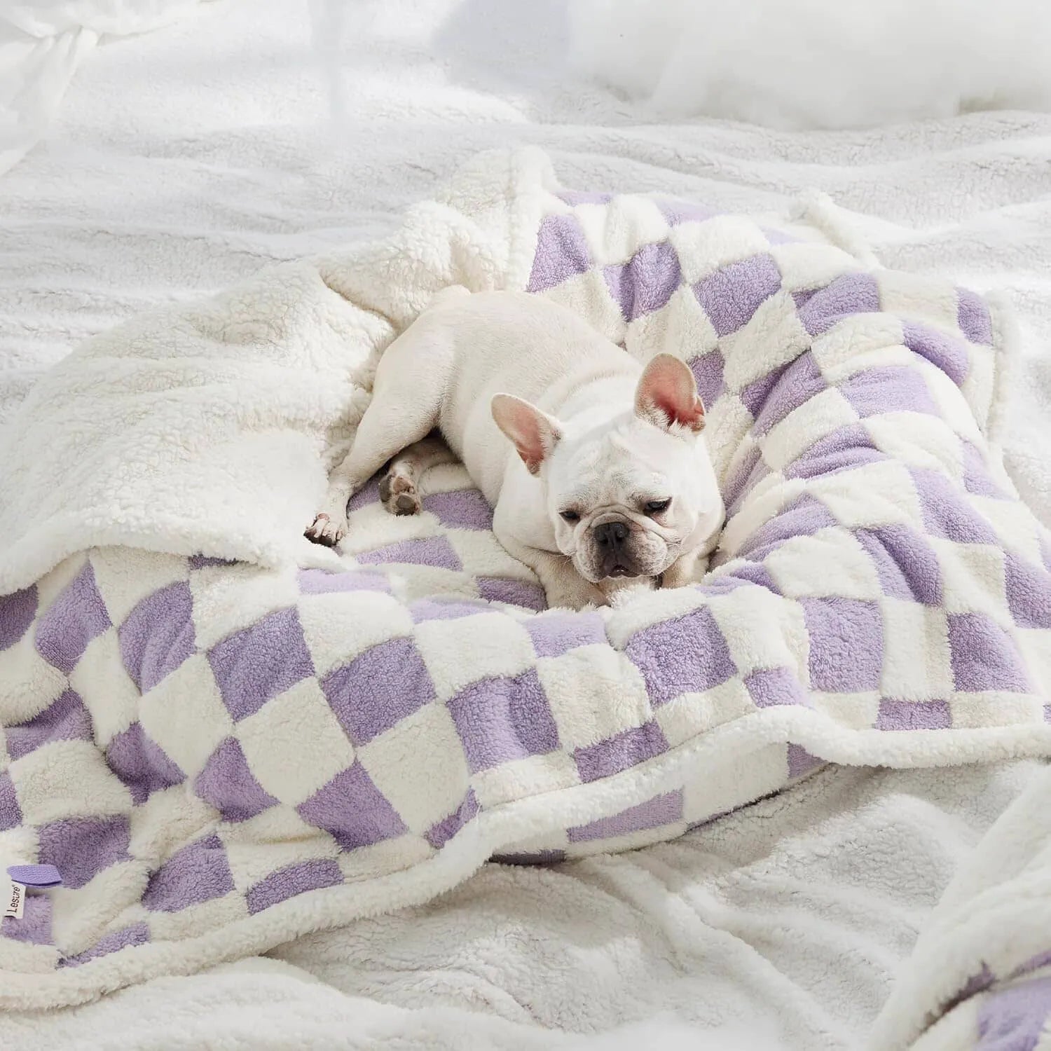 Lesure Calming Donut Bed & Blanket for Dogs and Cats