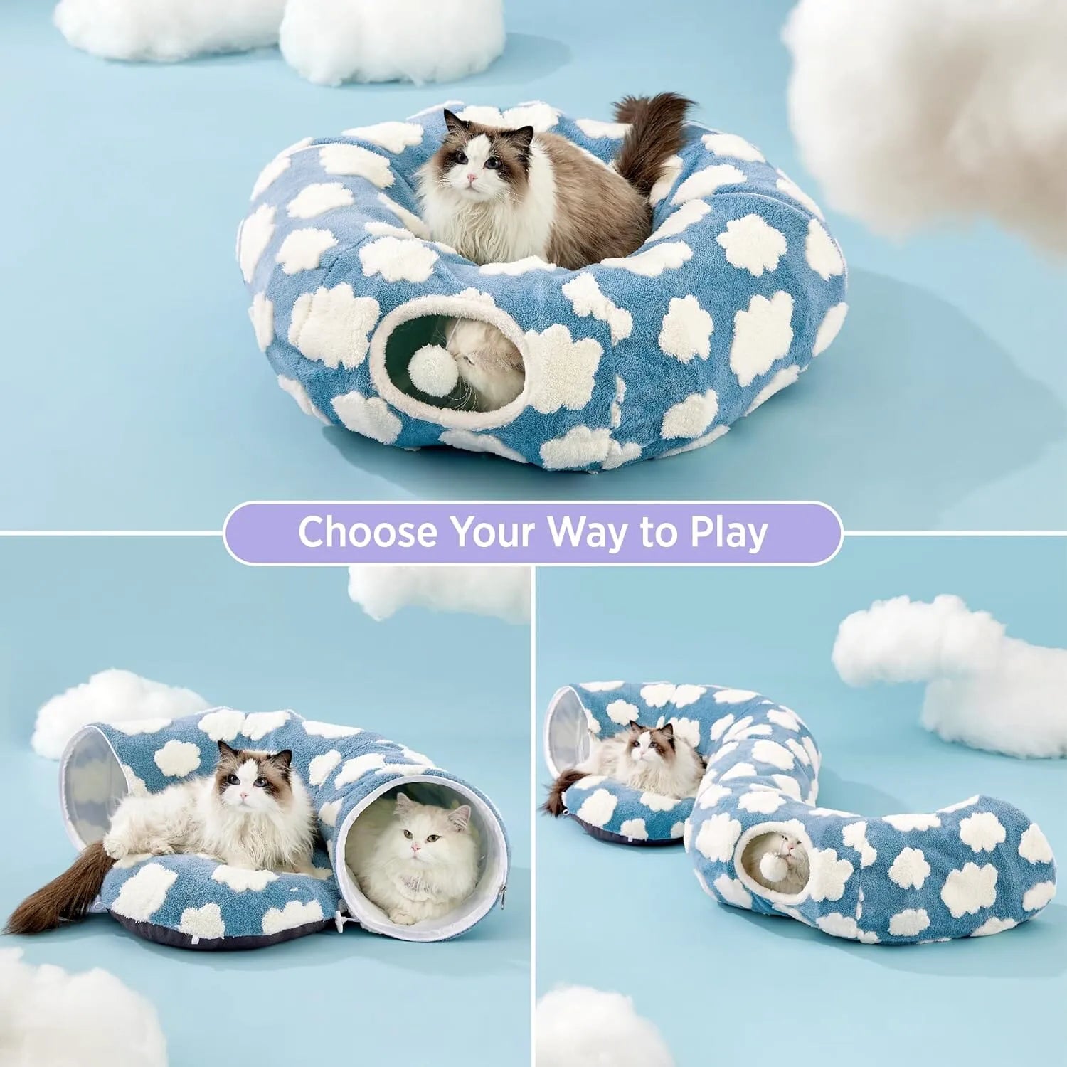 Lesure 2-in-1 Cat Tunnel Bed