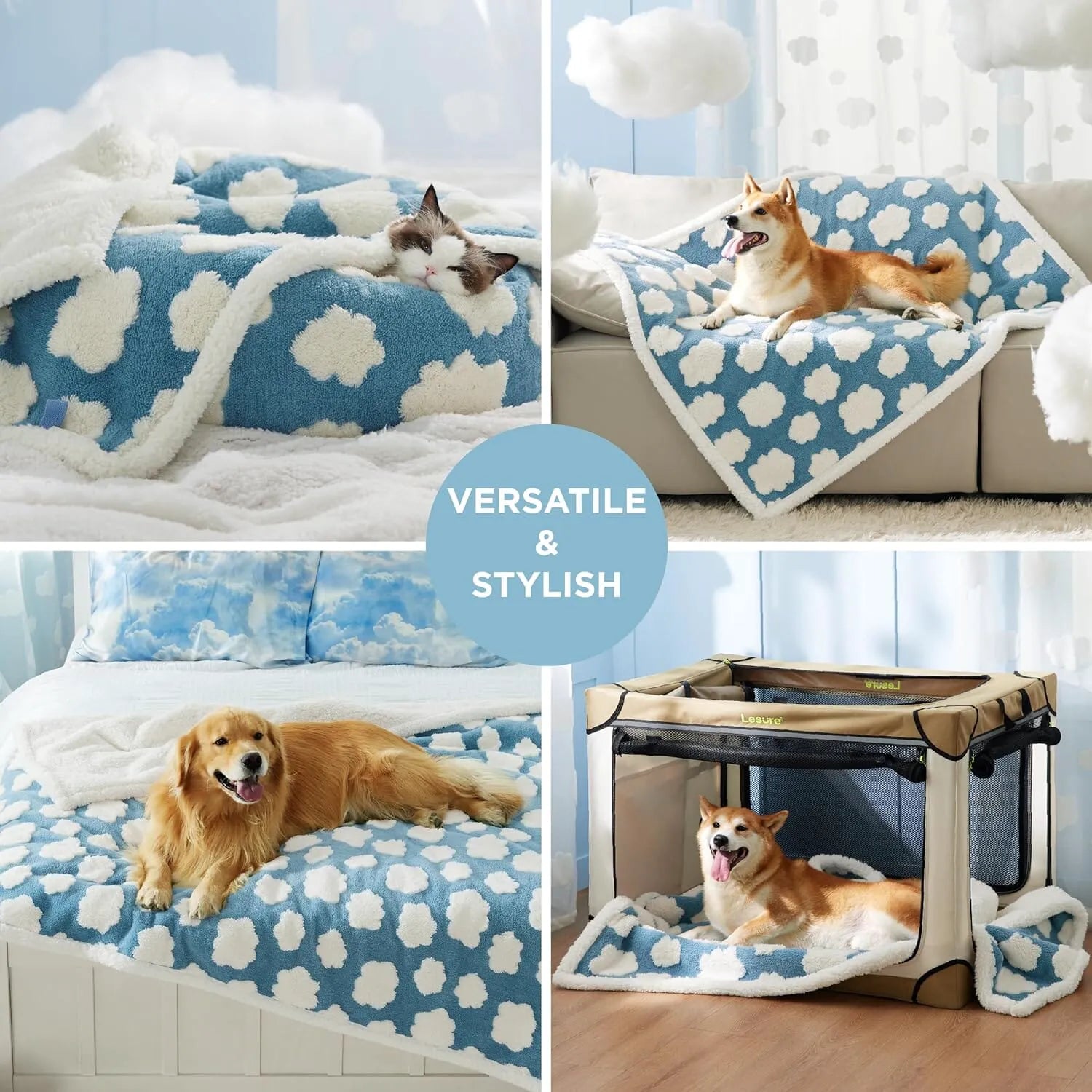 Lesure Waterproof Pet Blanket for Dogs and Cats