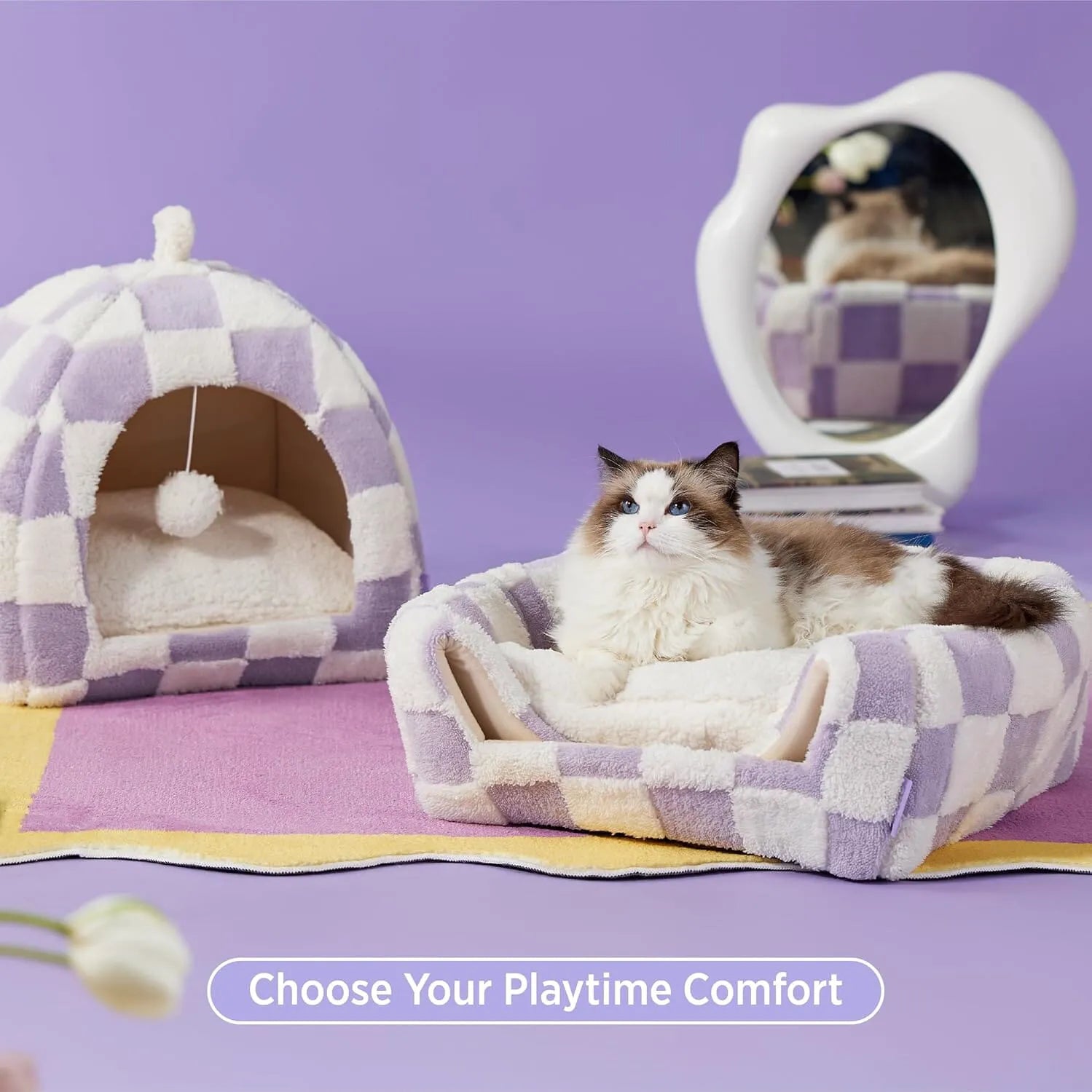 Lesure 2-in-1 Cat Cave Bed