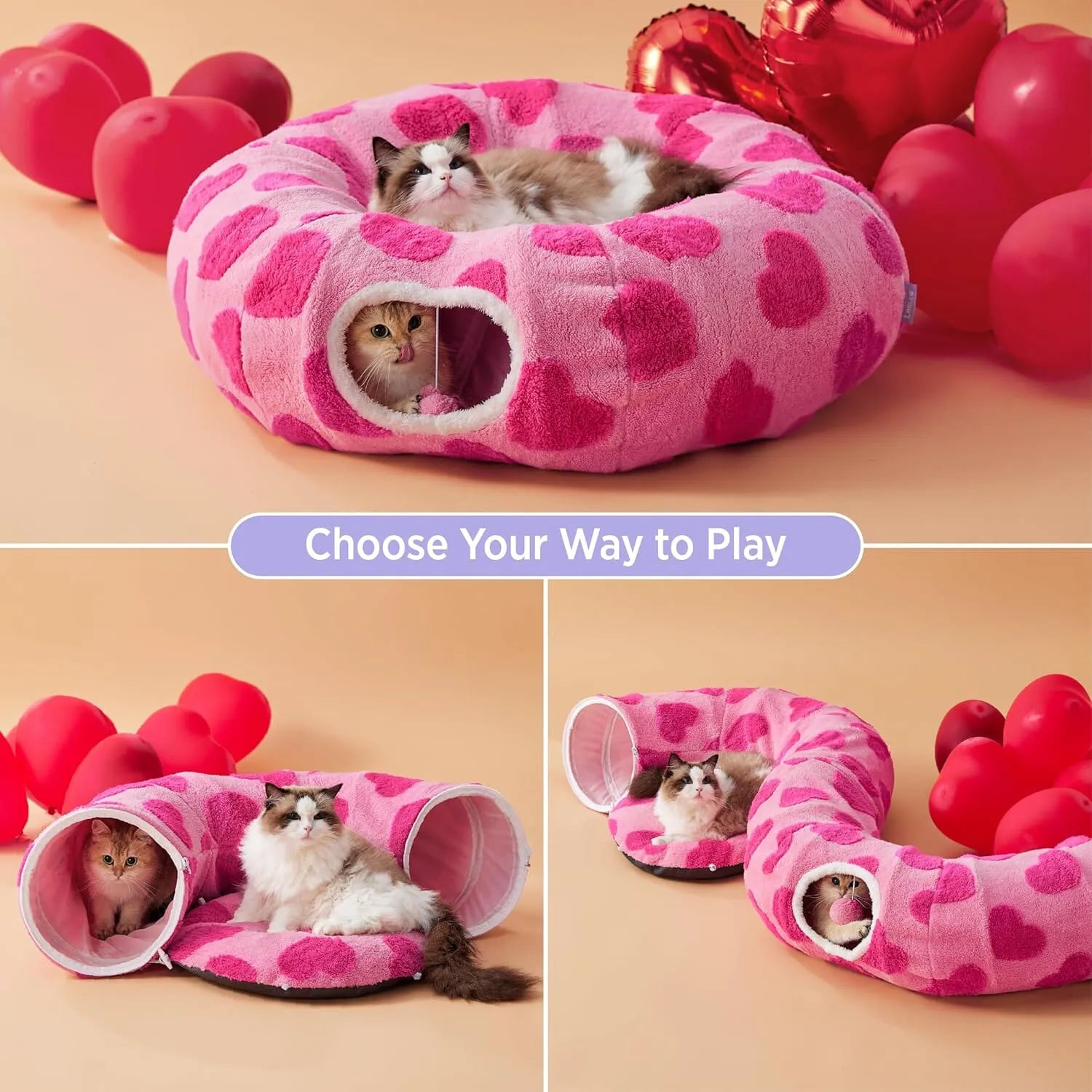 Lesure 2-in-1 Cat Tunnel Bed